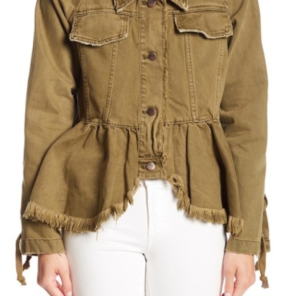 Free People Willow Peplum Hem Denim Jacket - Picture 5 of 8